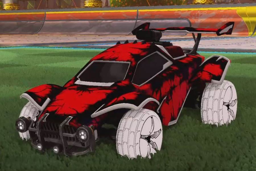 Rocket league Octane Titanium White design with A-Lister:Inverted,Biomass