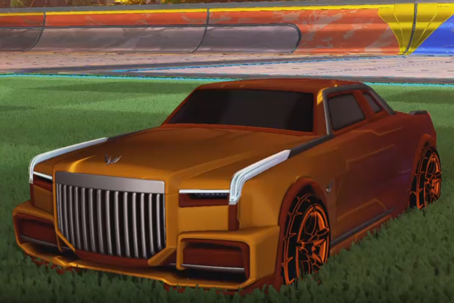 Rocket league Maestro Burnt Sienna design with A-Lister:Inverted,Mainframe