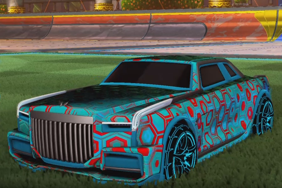 Rocket league Maestro Sky Blue design with A-Lister:Inverted,Hexed