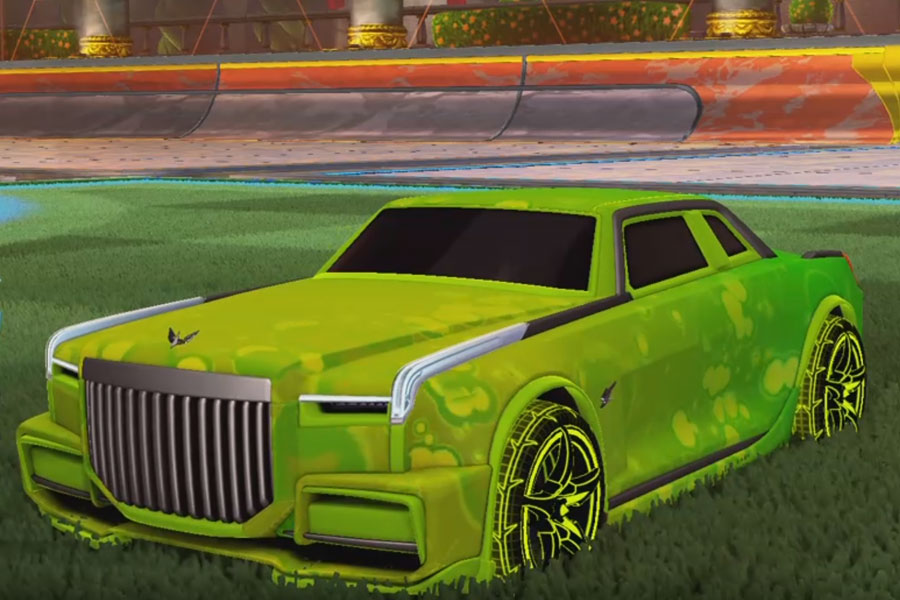 Rocket league Maestro Lime design with A-Lister:Inverted,Bubbly