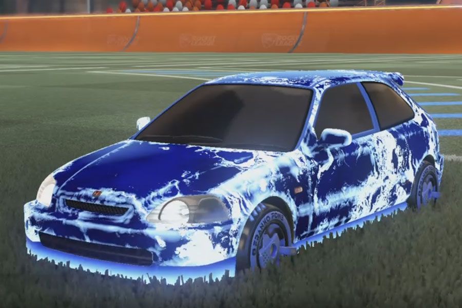 Rocket league Honda Civic Type R Cobalt design with Franko Fonev,Fire God