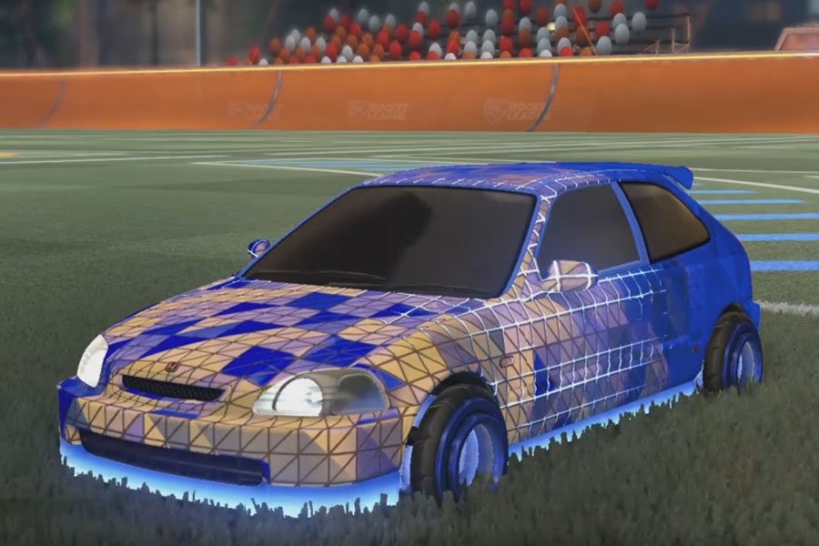 Rocket league Honda Civic Type R Cobalt design with Founder,Trigon