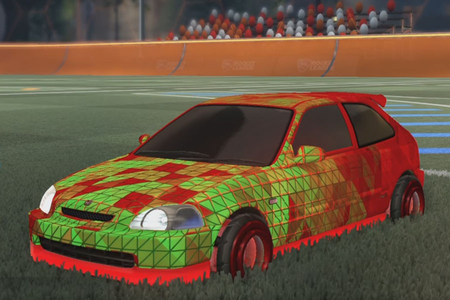 Rocket league Honda Civic Type R Crimson design with Founder,Trigon