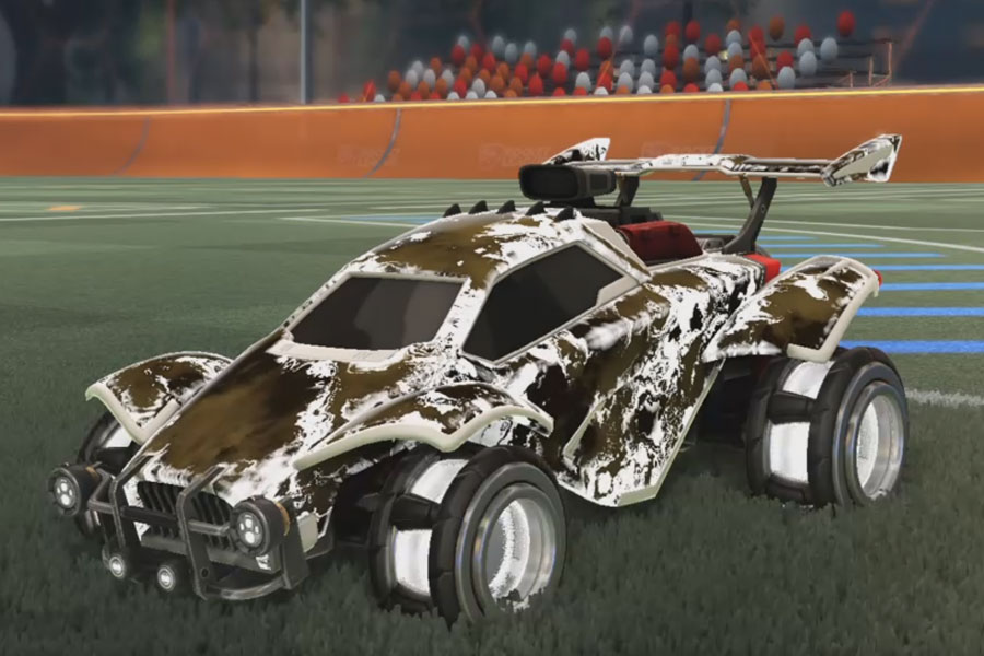 Rocket league Octane Titanium White design with Founder,Fire God