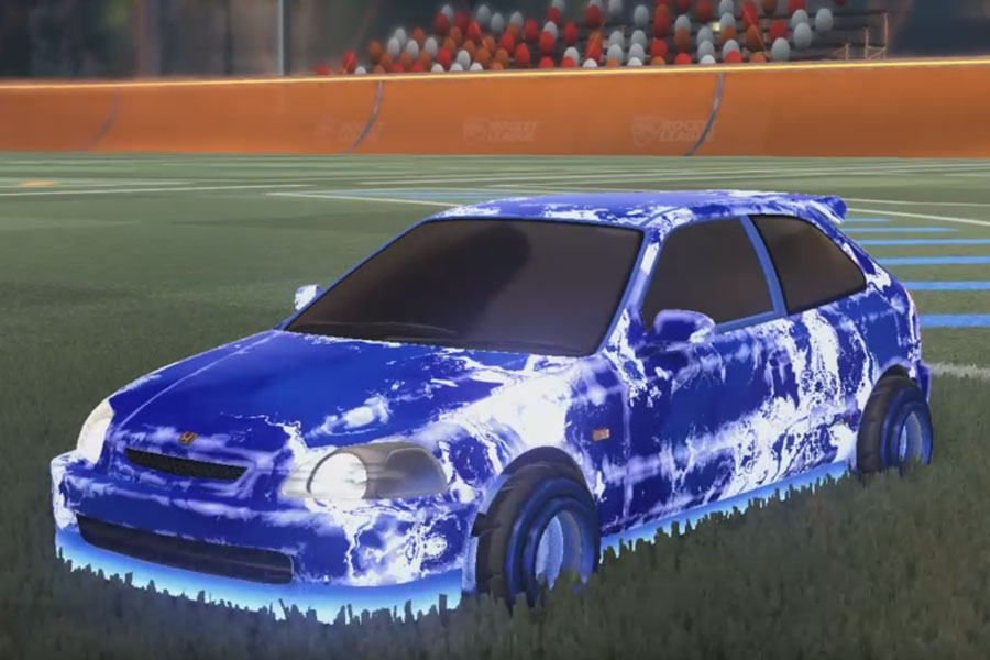 Rocket league Honda Civic Type R Cobalt design with Founder,Fire God