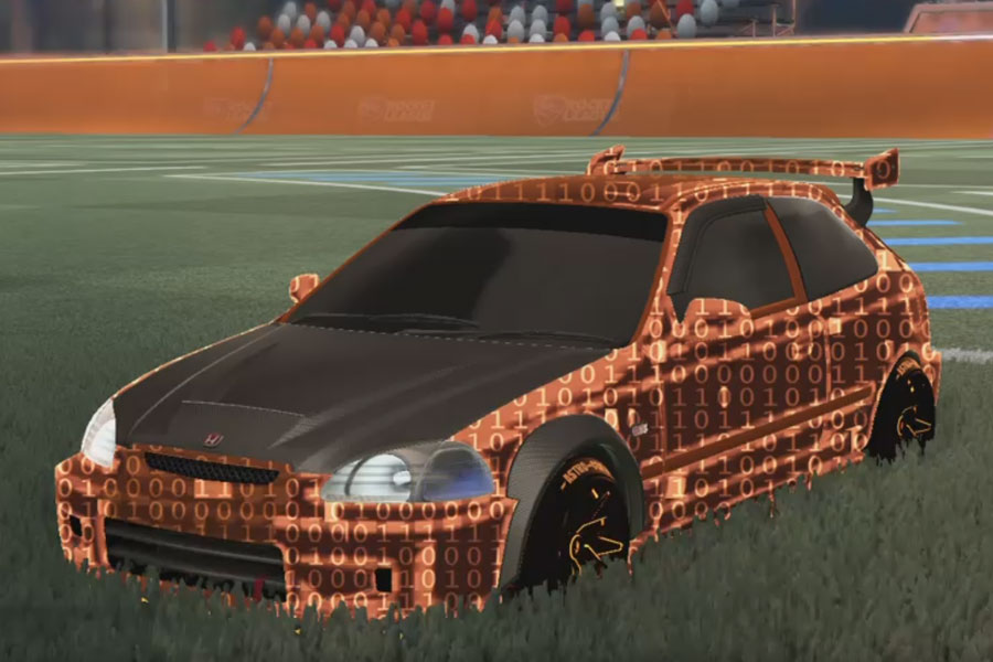 Rocket league Honda Civic Type R-LE Burnt Sienna design with Astro-CSX:Inverted,Encryption