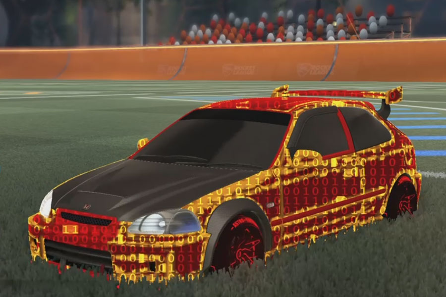 Rocket league Honda Civic Type R-LE Crimson design with Astro-CSX:Inverted,Encryption