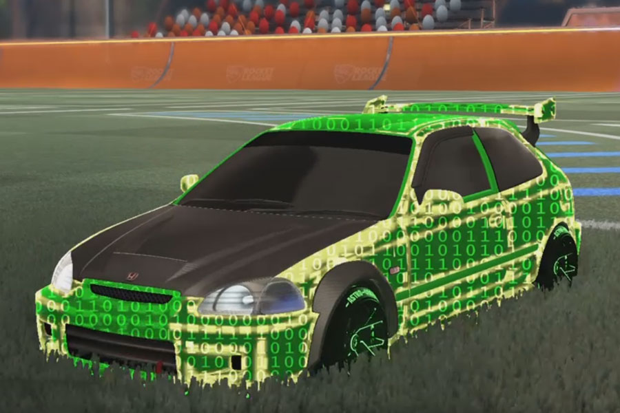 Rocket league Honda Civic Type R-LE Forest Green design with Astro-CSX:Inverted,Encryption