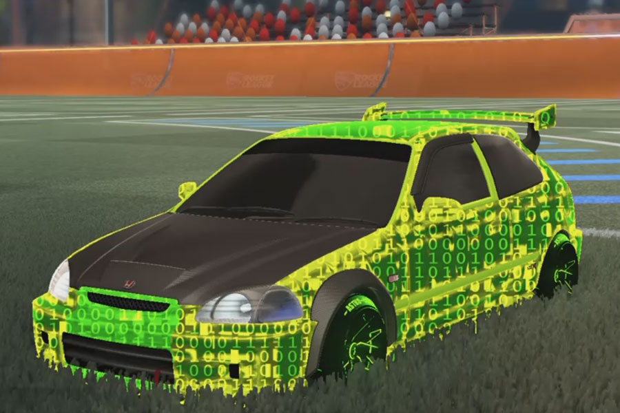 Rocket league Honda Civic Type R-LE Lime design with Astro-CSX:Inverted,Encryption