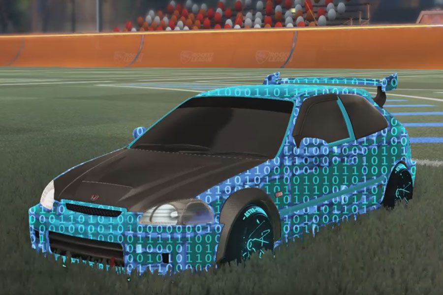 Rocket league Honda Civic Type R-LE Sky Blue design with Astro-CSX:Inverted,Encryption