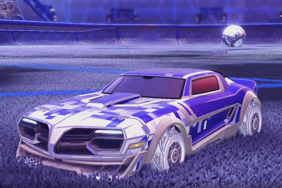 Rocket league Emperor Titanium White design with Piercer,Parallax