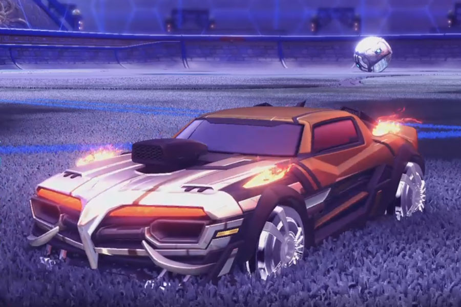 Rocket league Emperor II:Scorched design with Veski:Inverted,Wet Paint