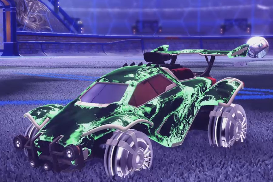 Rocket league Octane Titanium White design with Veski:Inverted,Fire God