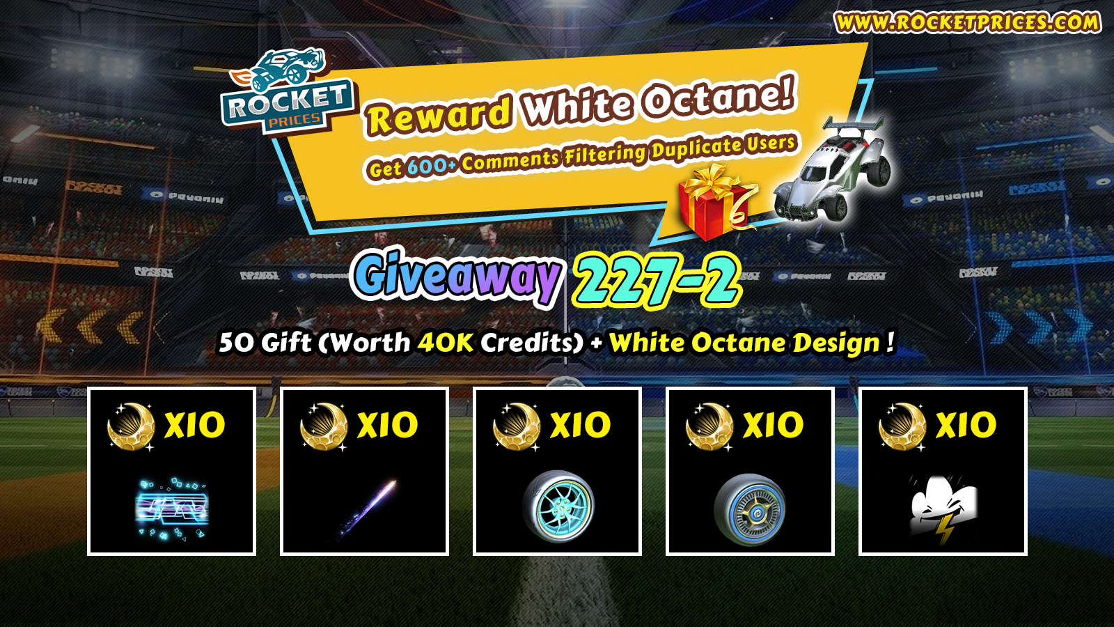 Win 50x Rocket League Golden Moon23 For FREE