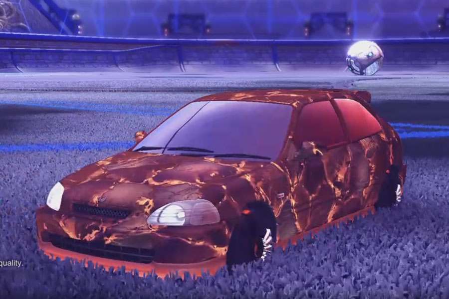 Rocket league Honda Civic Type R Burnt Sienna design with Veski,Thawed