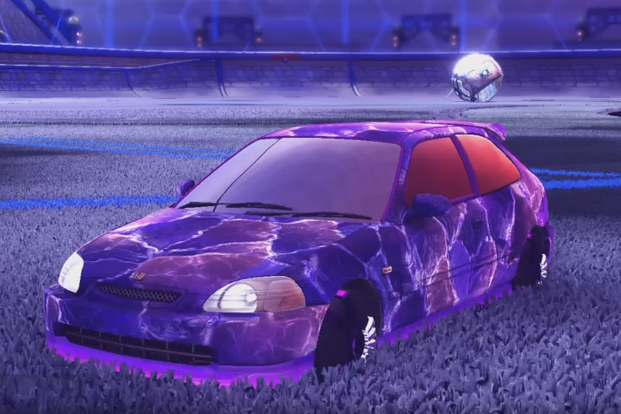 Rocket league Honda Civic Type R Purple design with Veski,Thawed