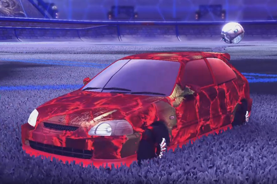 Rocket league Honda Civic Type R Crimson design with Veski,Thawed