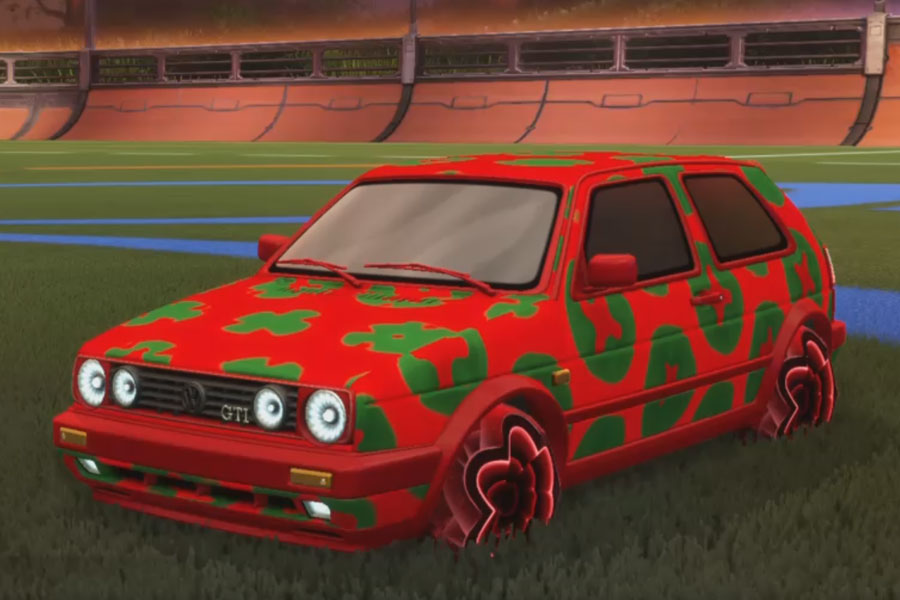 Rocket league Volkswagen Golf GTI Crimson design with Starcade,Xtra