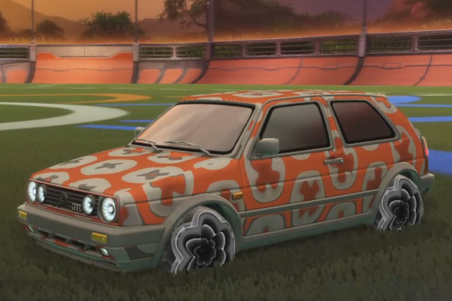 Rocket league Volkswagen Golf GTI Grey design with Starcade,Xtra