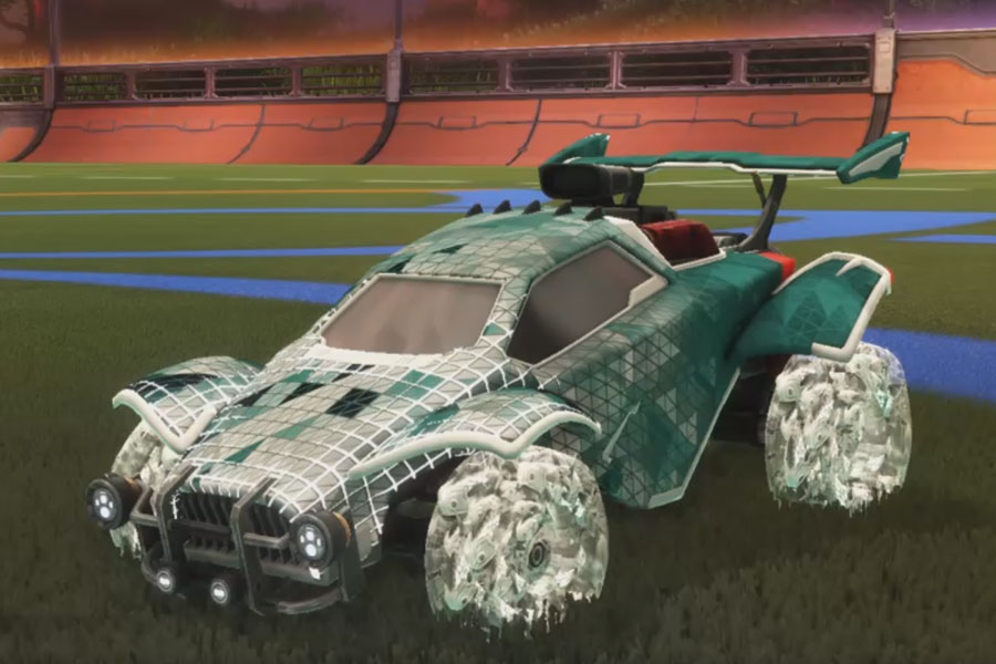 Rocket league Octane Titanium White design with School'd,Trigon