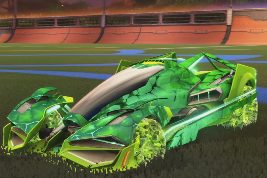 Rocket league Artemis Gxt Lime design with School’d,Chameleon