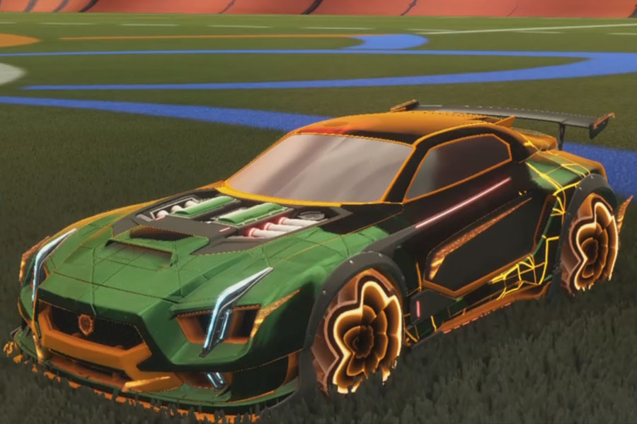 Rocket league Maverick Gxt Orange design with Starcade,Neural Network