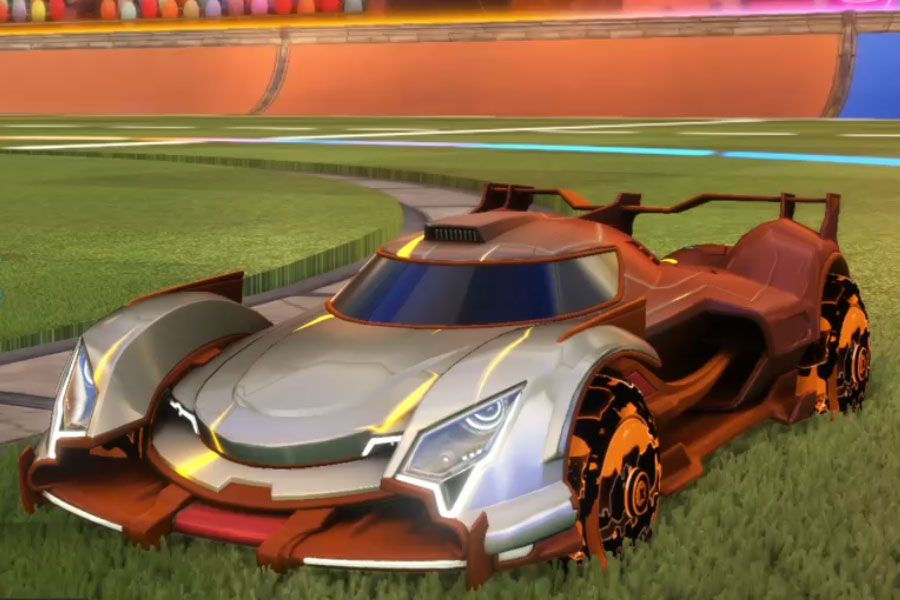 Rocket league Centio Burnt Sienna design with Demonio:Inverted,Mainframe