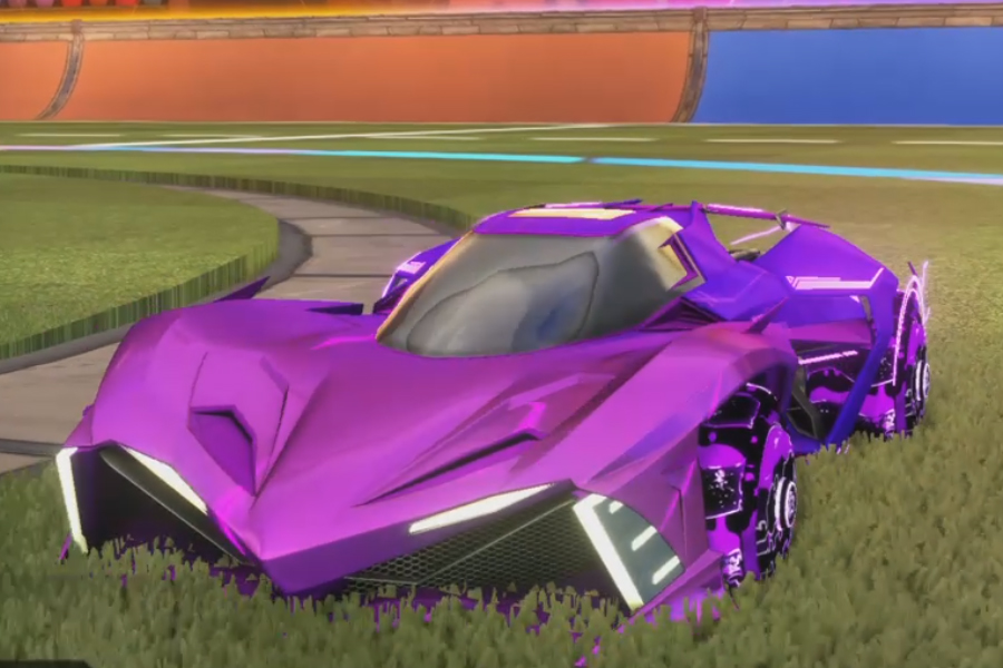 Rocket league Chikara Gxt Purple design with Demonio:Inverted,Mainframe