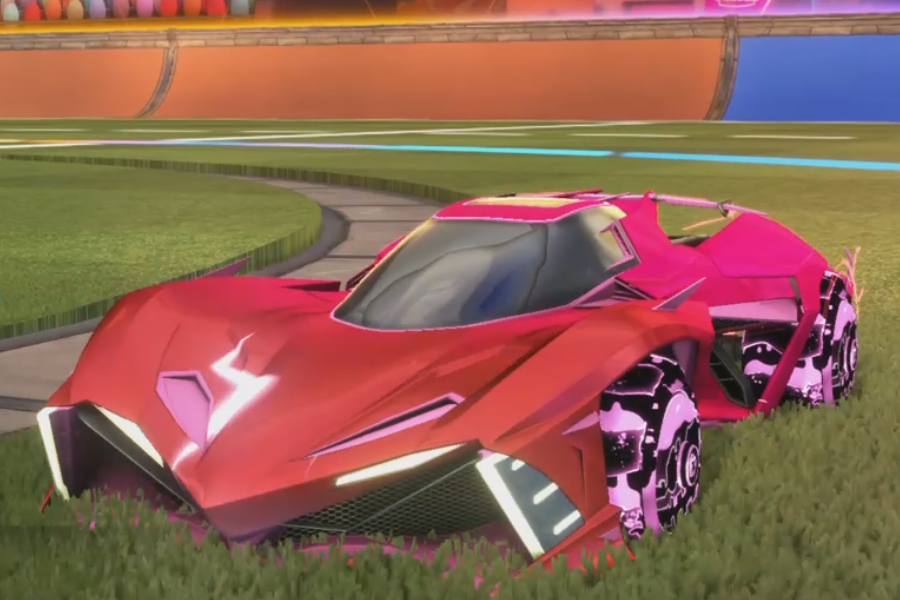 Rocket league Chikara Gxt Pink design with Demonio:Inverted,Mainframe