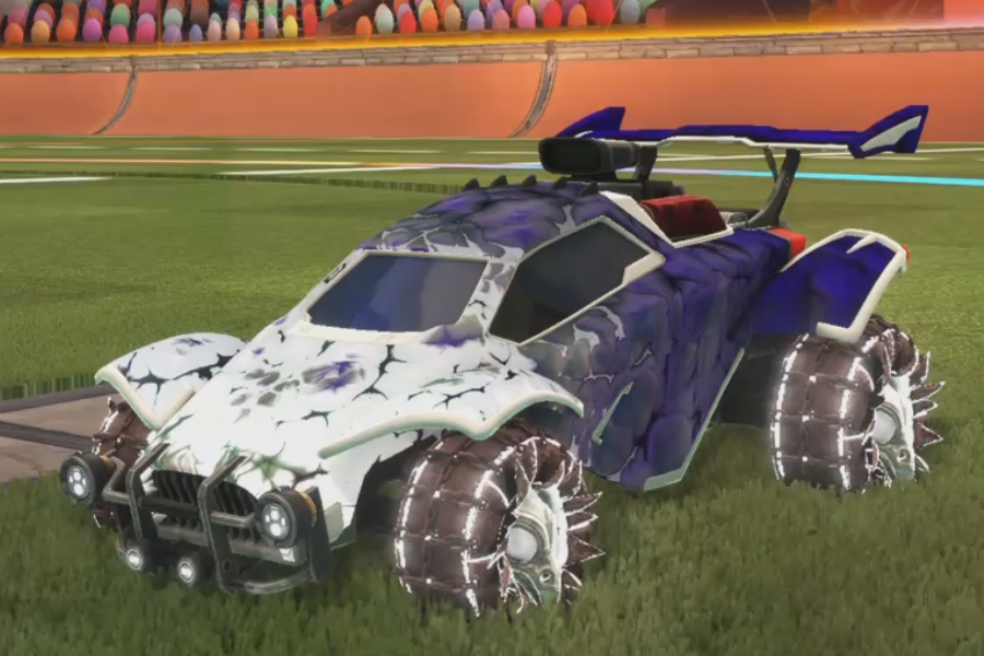 Rocket league Octane Titanium White design with Jacana,Chameleon