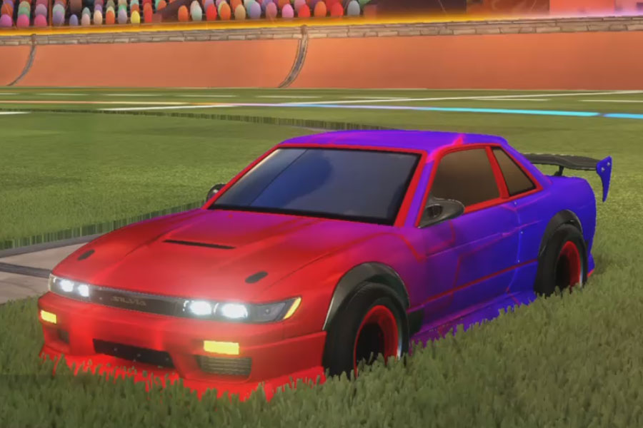 Rocket league Nissan Silvia Rle Crimson design with Maelstrom,Mainframe