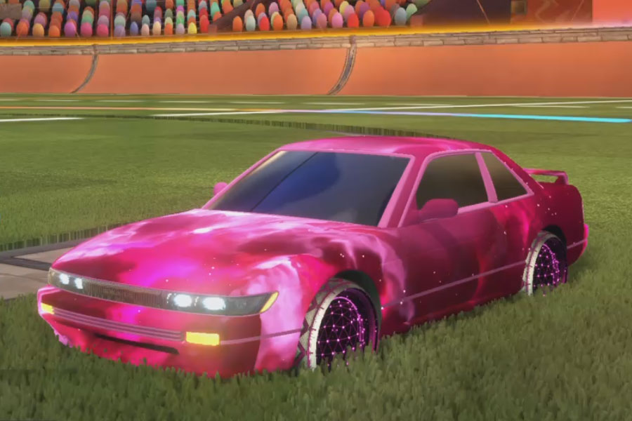 Rocket league Nissan Silvia Pink design with Celestial II,Interstellar