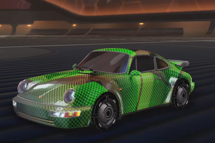 Rocket league Porsche 911 Turbo Grey design with Orwellian:Inverted,J-Peggy