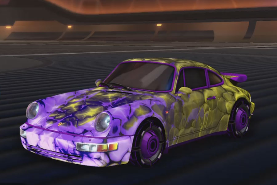 Rocket league Porsche 911 Turbo Purple design with Drwellian:Inverted,Chameleon