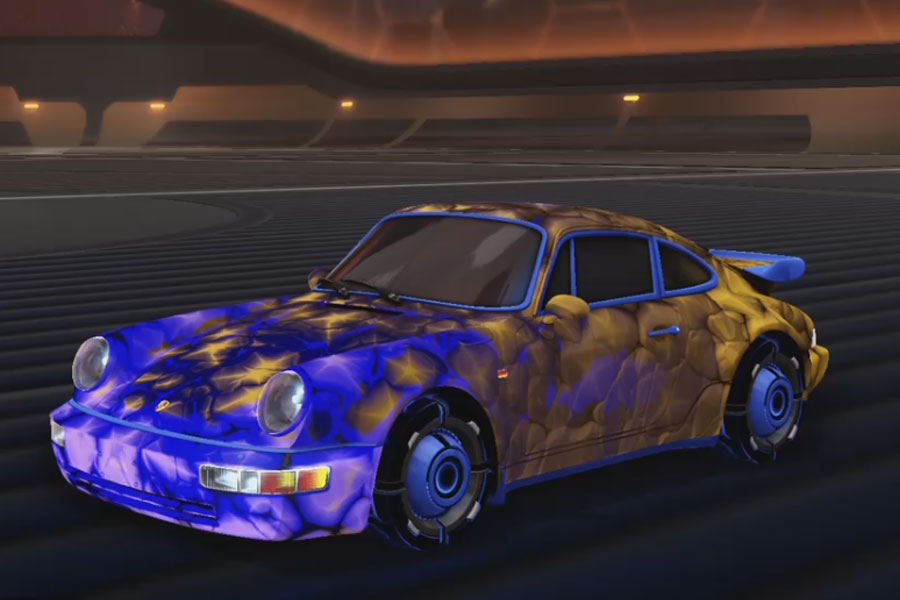 Rocket league Porsche 911 Turbo Cobalt design with Drwellian:Inverted,Chameleon