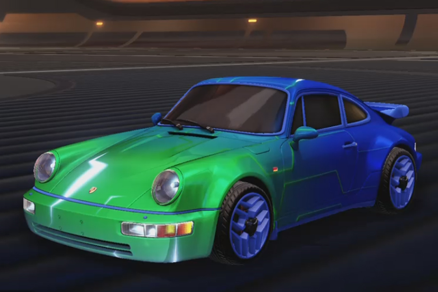 Rocket league Porsche 911 Turbo Cobalt design with Munzonic,Mainframe