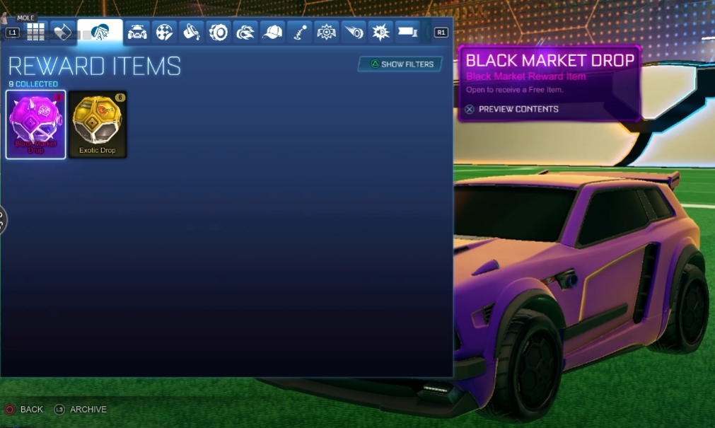 ROCKET LEAGUE FREE BLACK MARKET DROPS